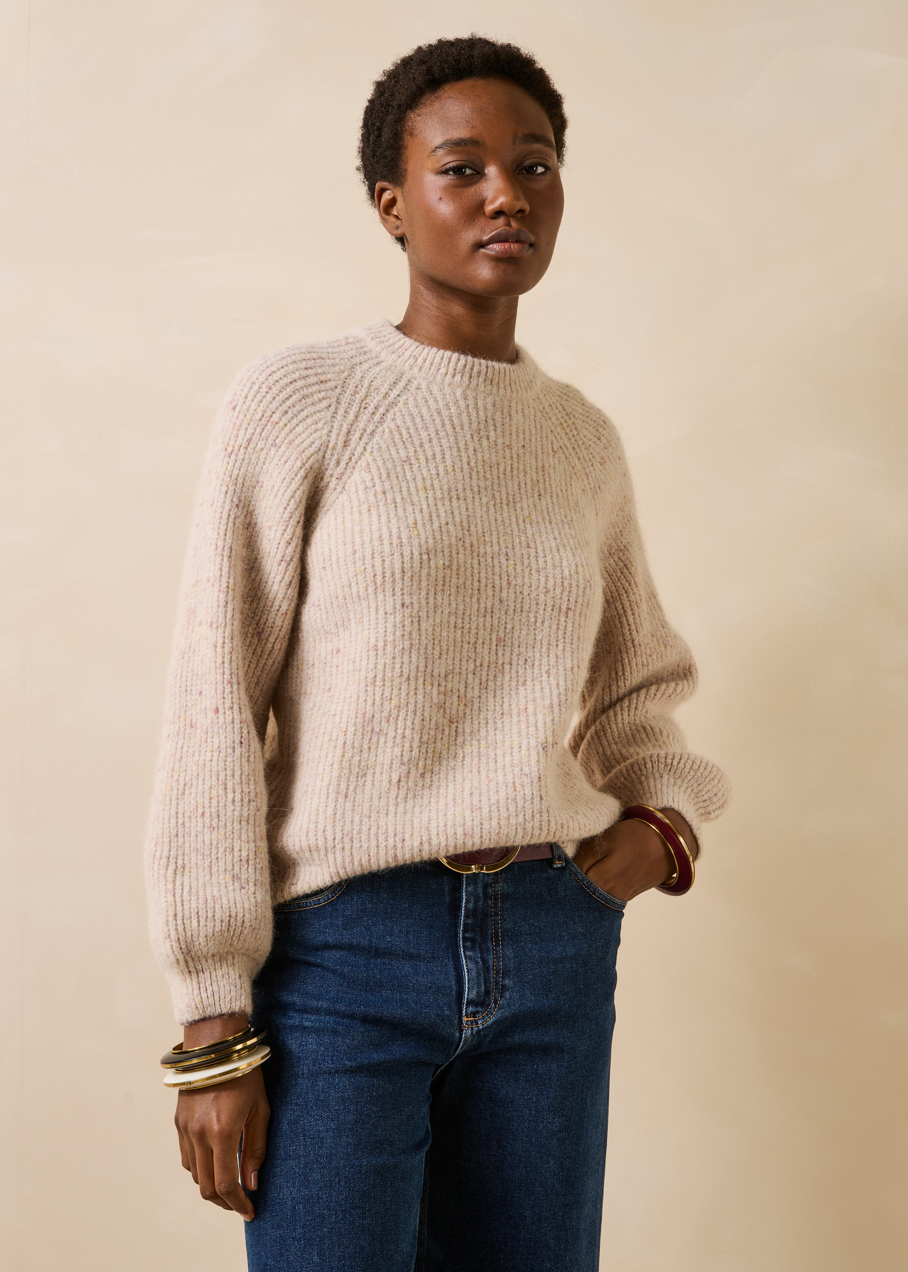 Pull manches longues col rond, LA FEE MARABOUTEE