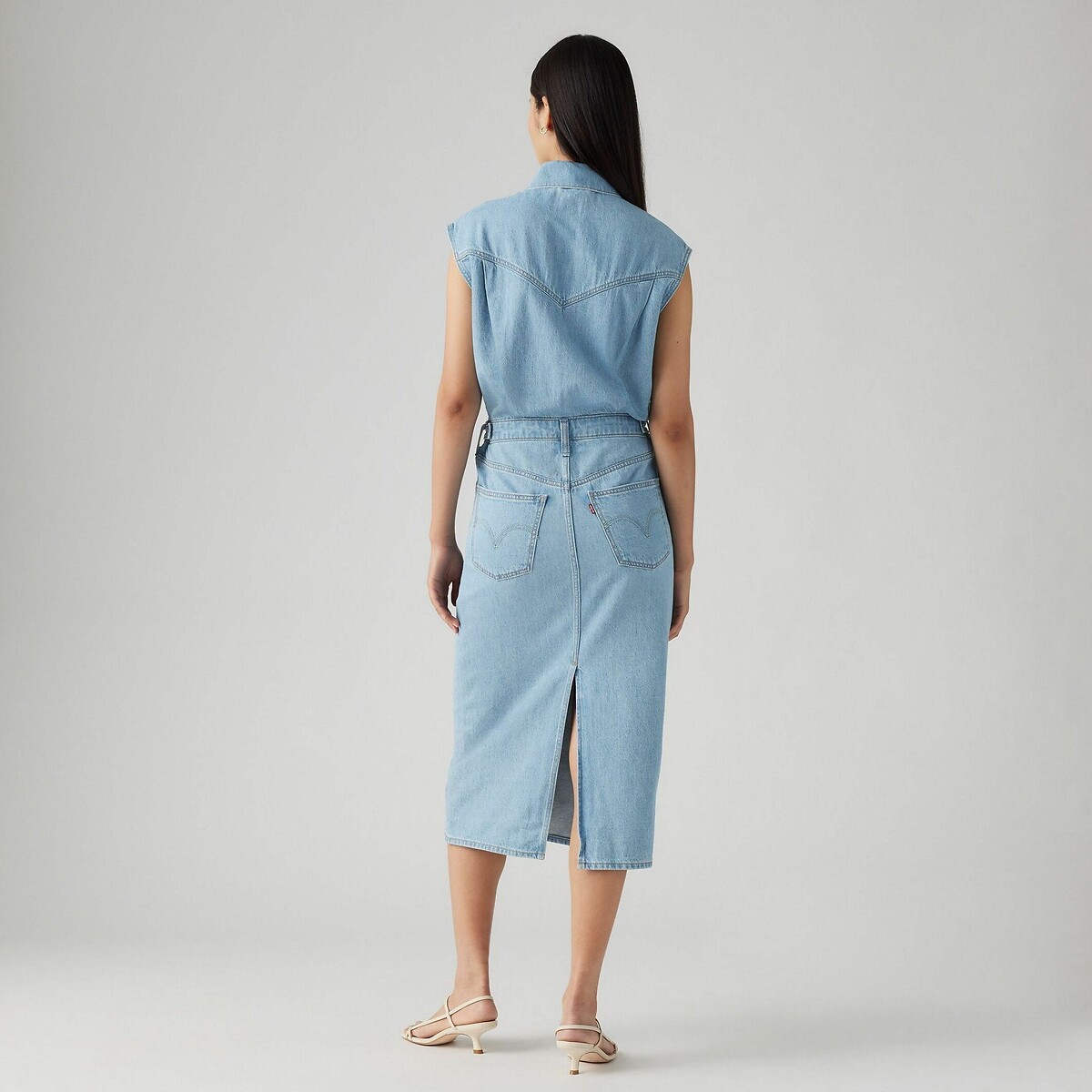 sachin and babi light blue dress Autumn and Winter Casual Strap Denim Dress for Women - Dress and Dress for  Women price