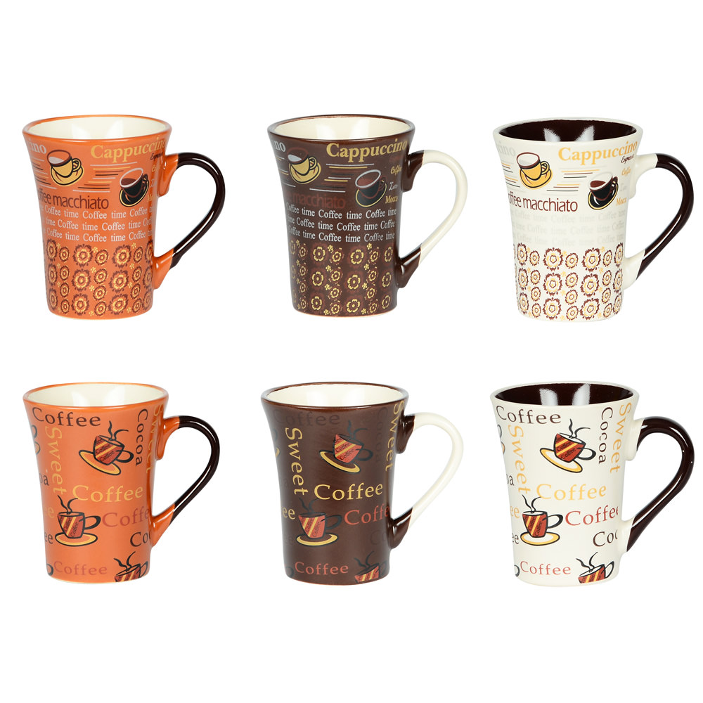 Coffret 6 tasses 15 cl décors assortis-COLLECTOR, TREND UP