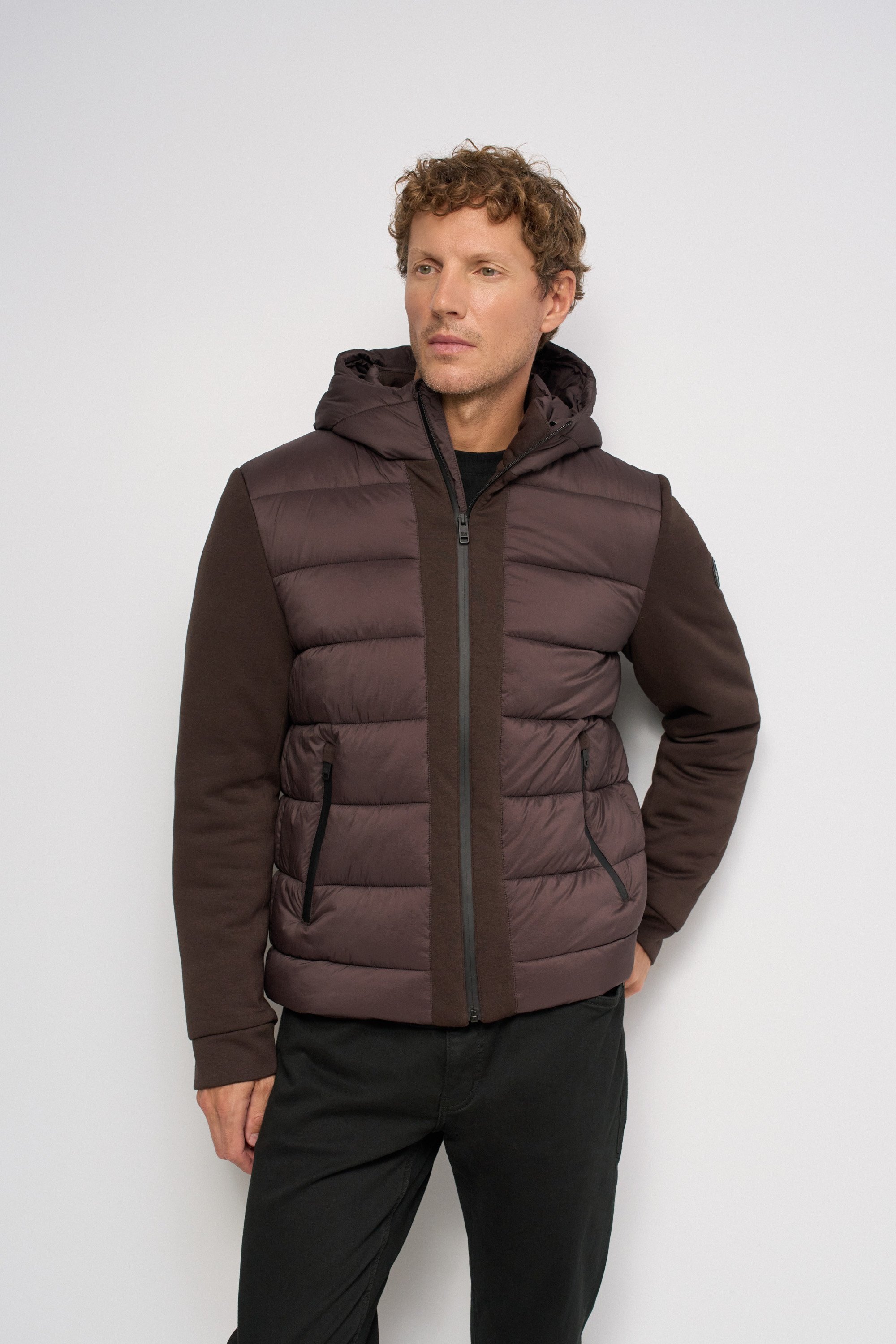BLOUSON EN MATIÈRES MIXTES, SALSA JEANS