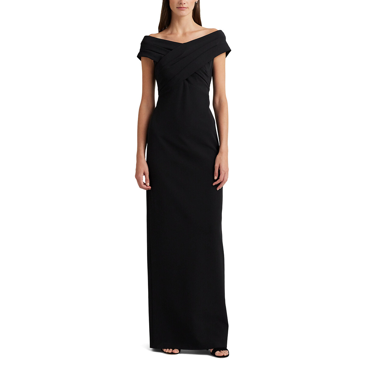 Irene recycled maxi dress with short sleeves, black, Lauren Ralph ...