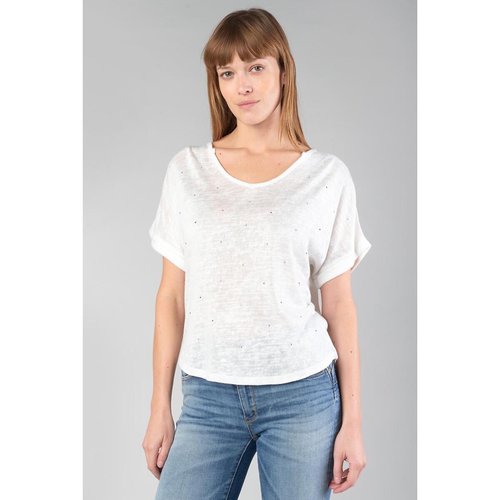 V-neck t-shirt with short sleeves white Le Temps Des Cerises | La Redoute