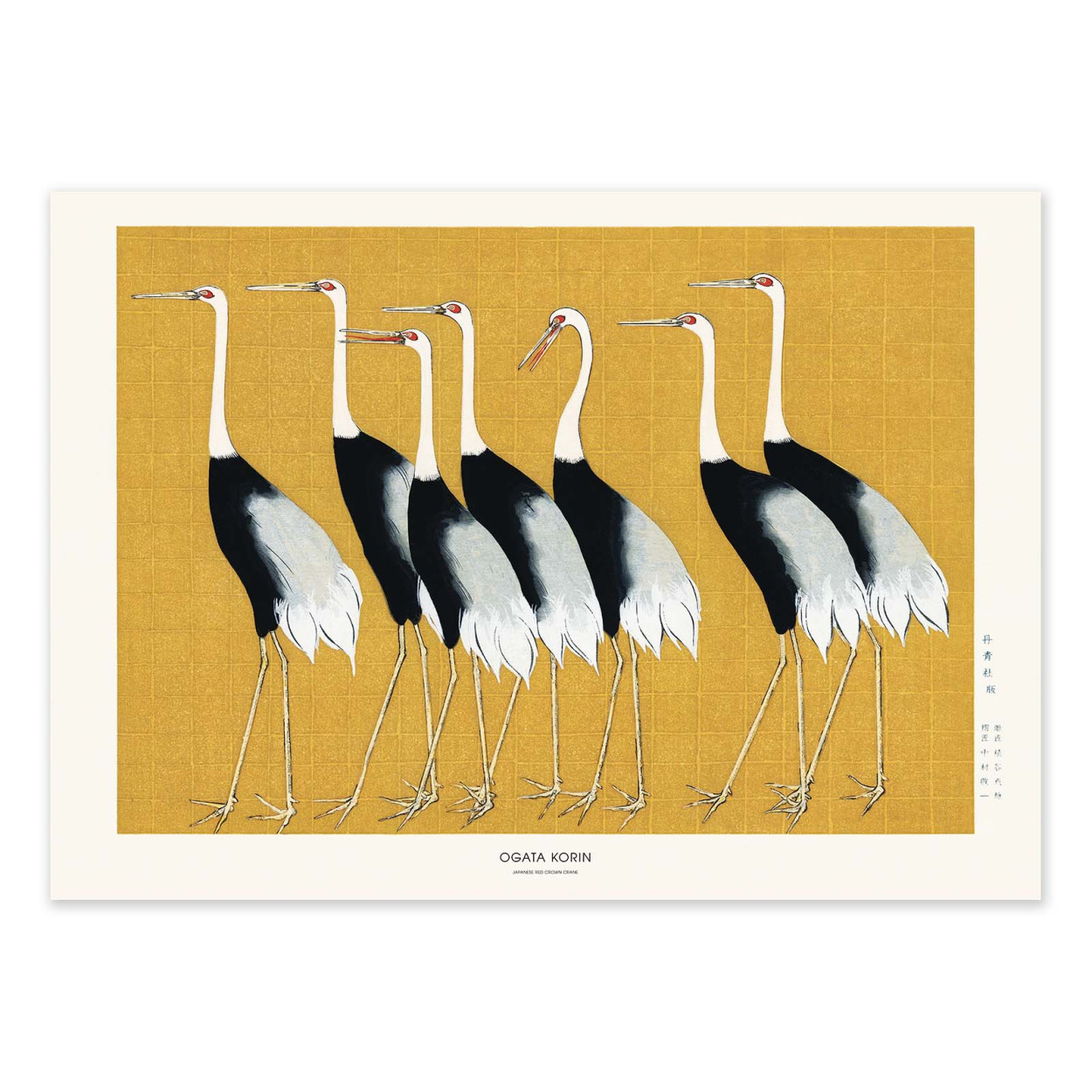 Affiche d'art - Japanese Red Crown Crane - Ogata Korin, WALL EDITIONS