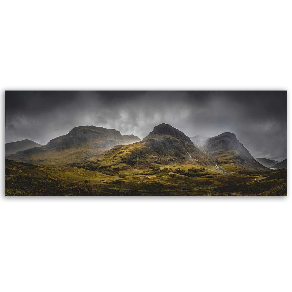 Tableau panoramique montagnes brumeuses, HEXOA