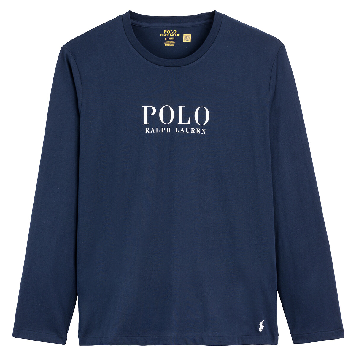 Image of Cotton Logo Pyjama Top with Long Sleeves