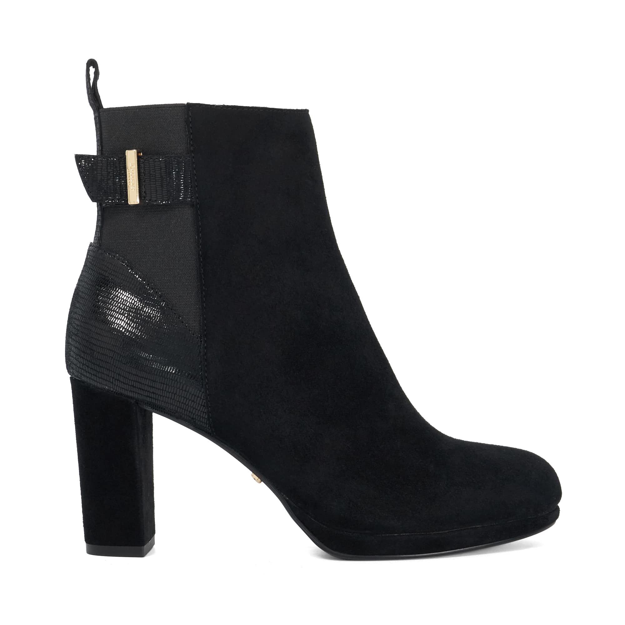 Bottes à talons en cuir à boucle - OLENS, DUNE LONDON