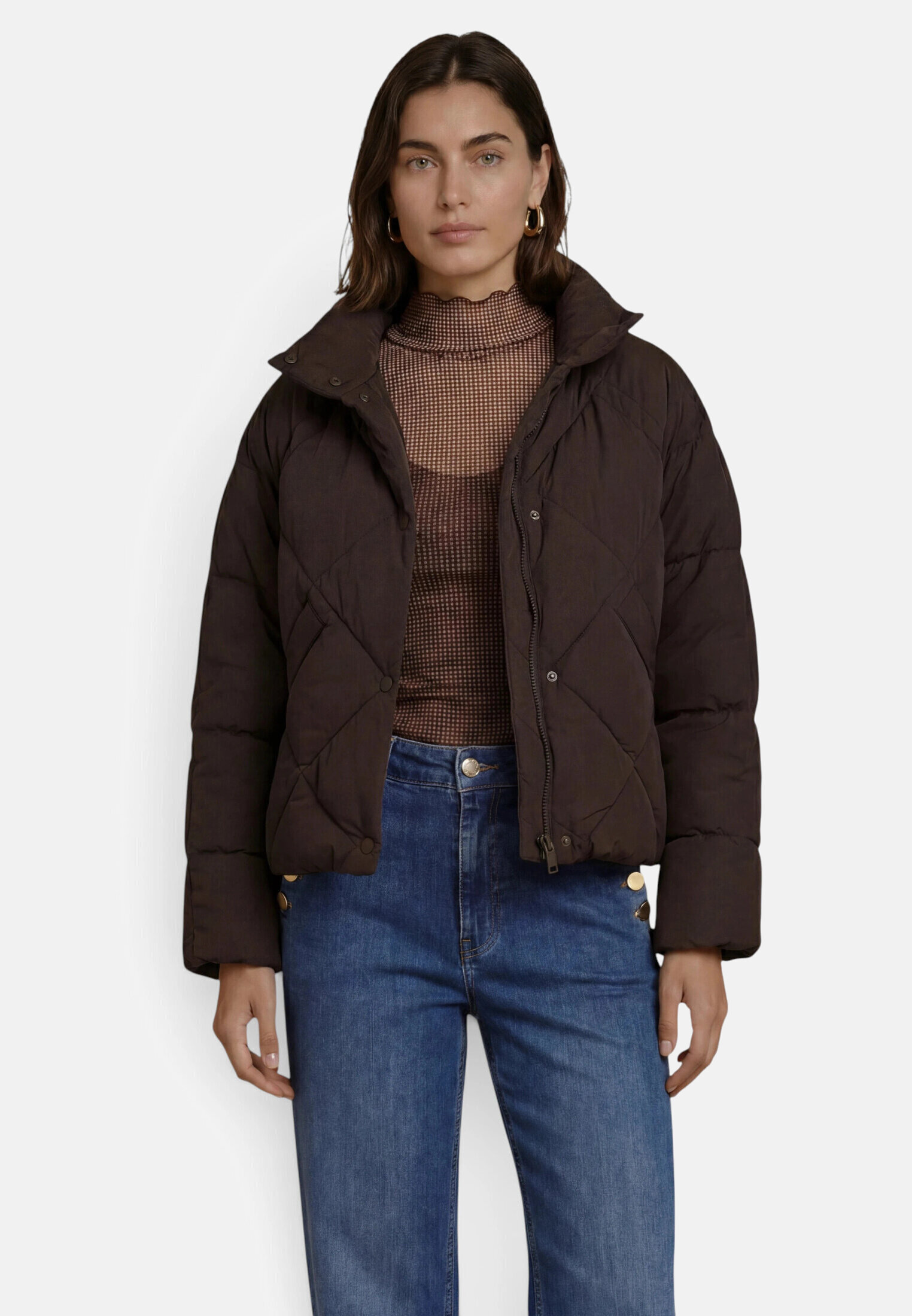 Veste matelassée à col droit, ZERO