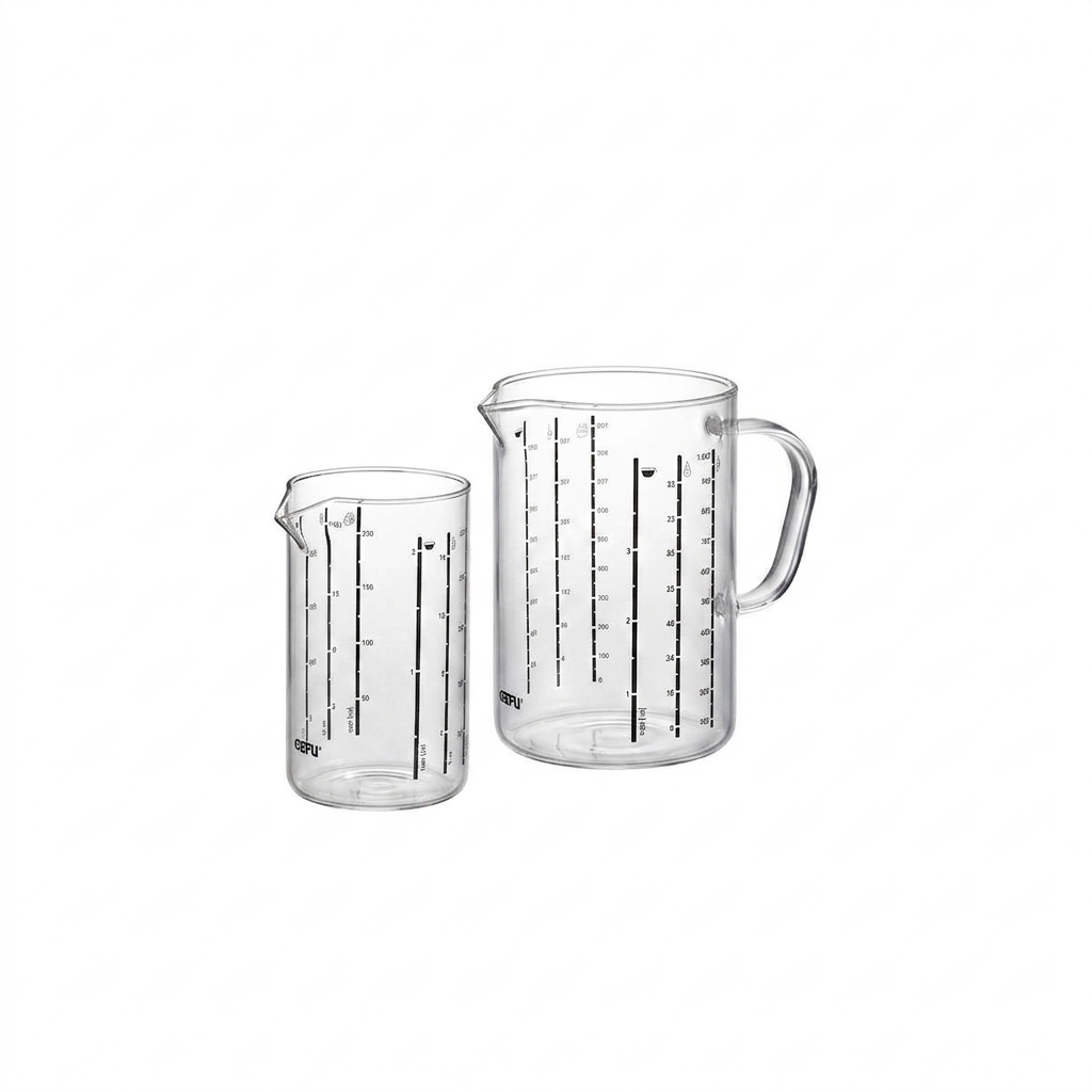 Lot de 2 verres mesureurs METI, GEFU