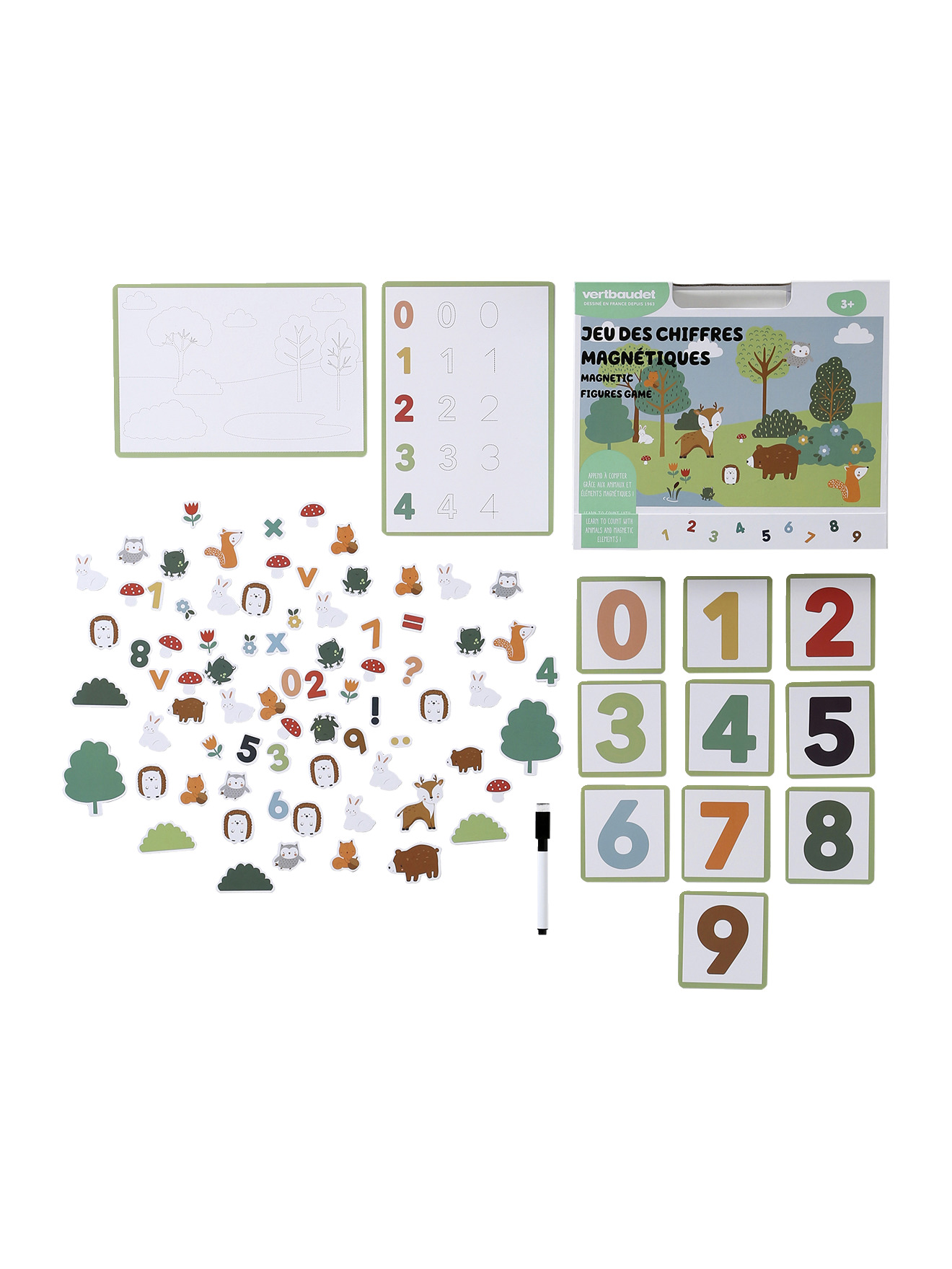 Jeu des chiffres magnétiques GREEN FOREST, VERTBAUDET
