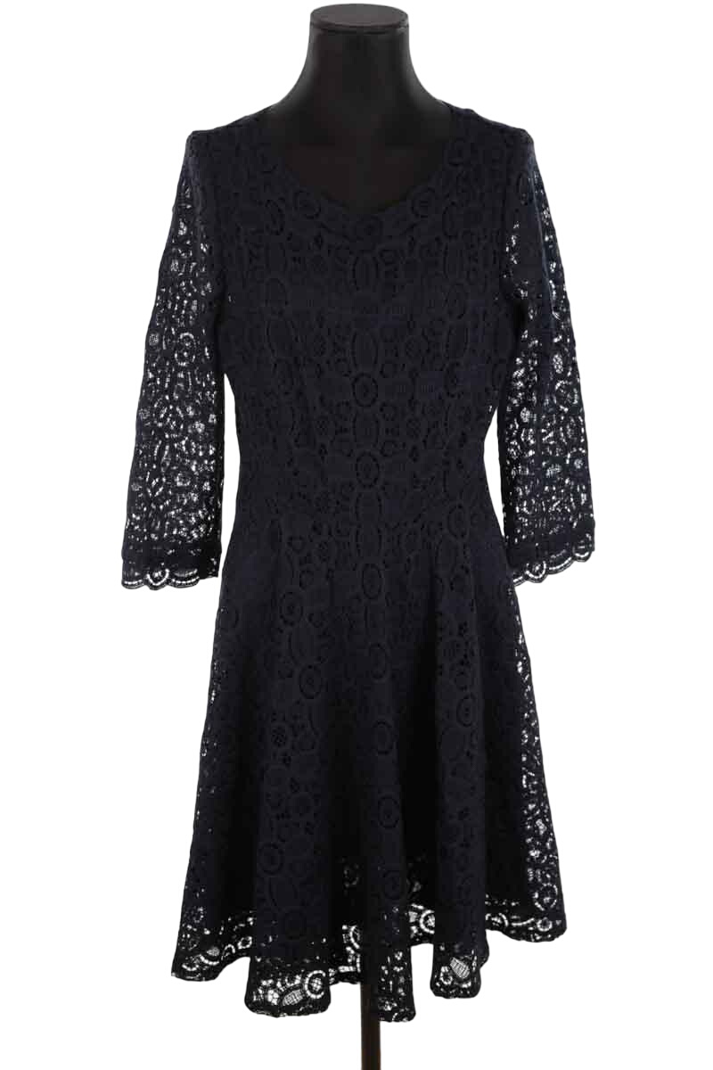 Robe Claudie Pierlot Bleue Fluide - Taille 36, Parfait état, Modèle Rabat élégant