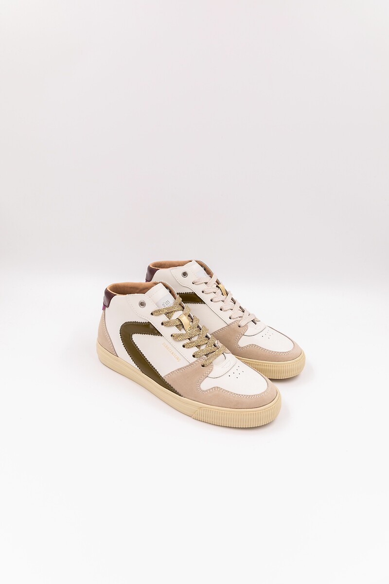 Jade High Top Trainers in Leather, 0-105