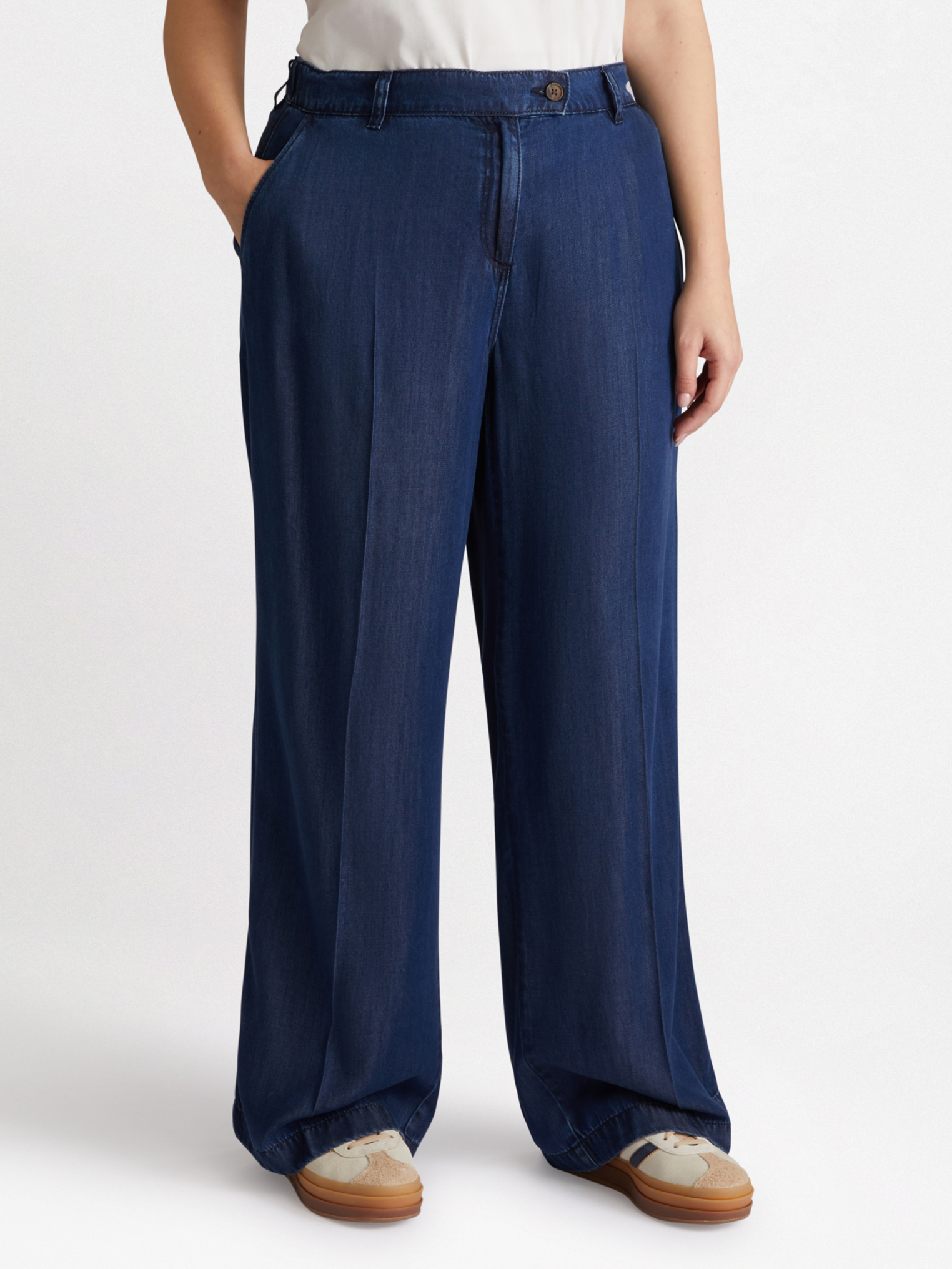 Pantalon large avec fibres TENCEL™, FIORELLA RUBINO