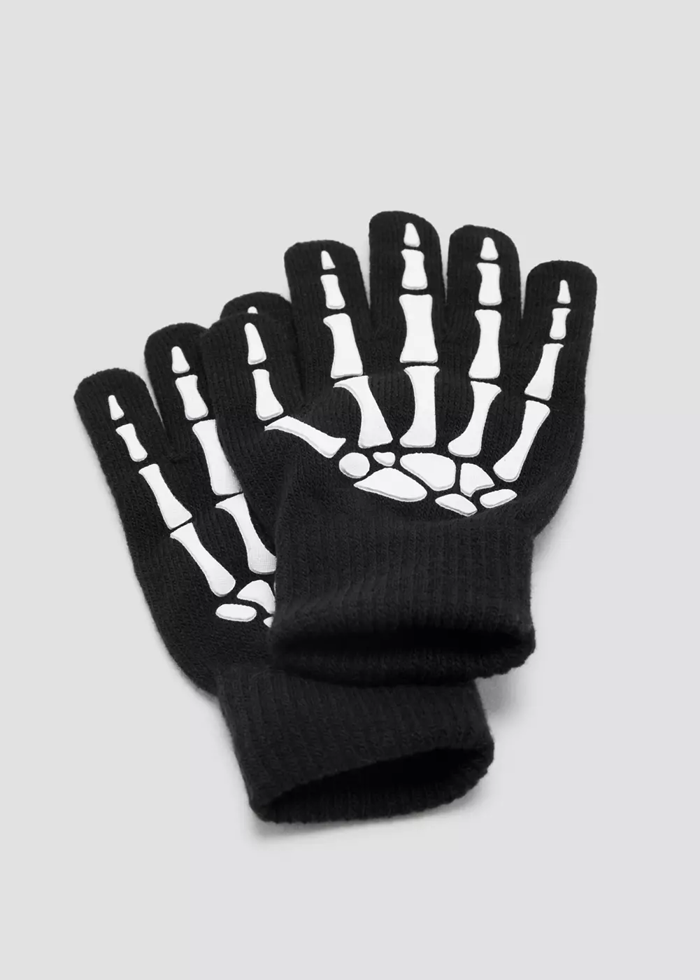 Gants en maille à motif squelette, MANGO KIDS