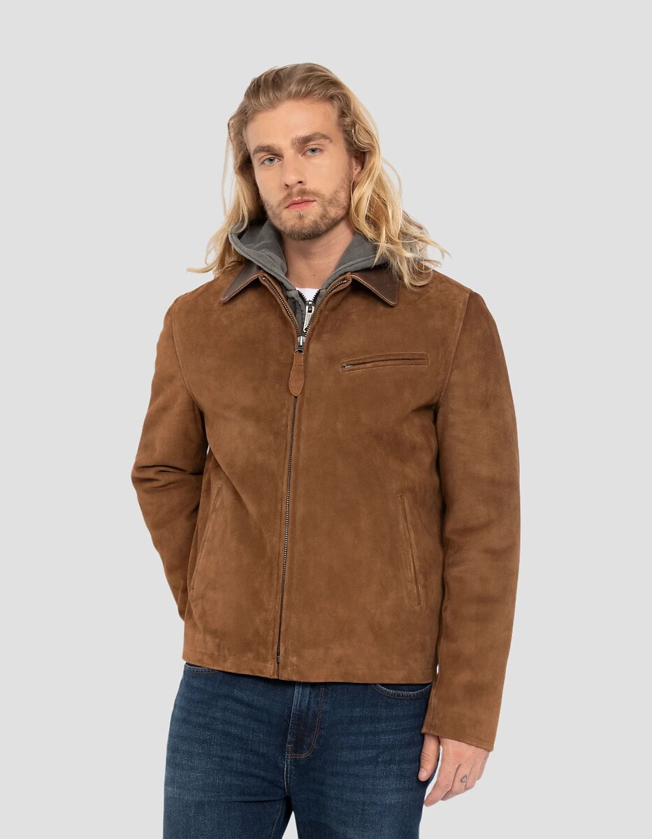 LCWORK25 Suede Utility Jacket, SCHOTT