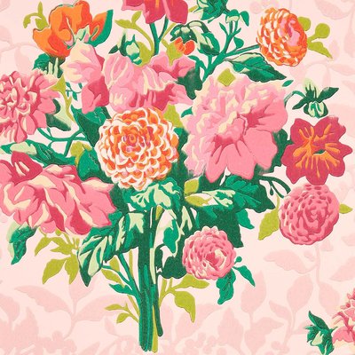 Dahlia Bunch Rose Quartz/Spinel Wallpaper HARLEQUIN X SOPHIE ROBINSON