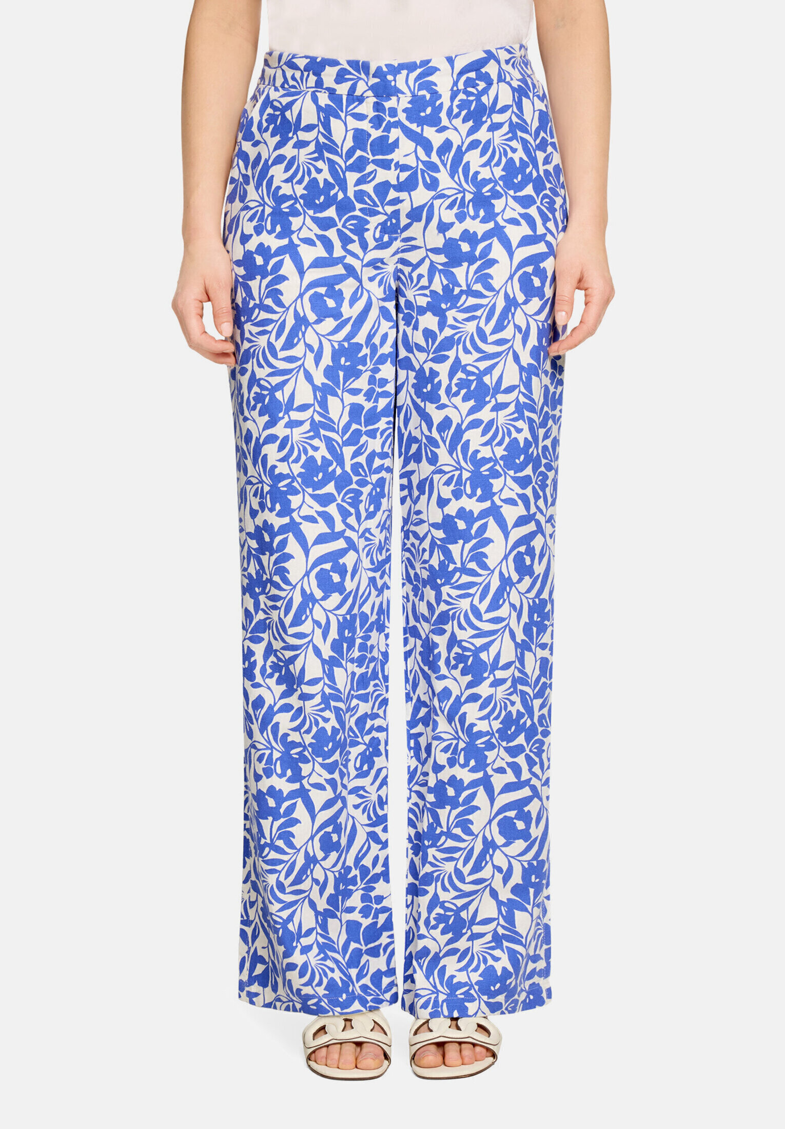 Pantalon en lin à taille élastique, BETTY BARCLAY
