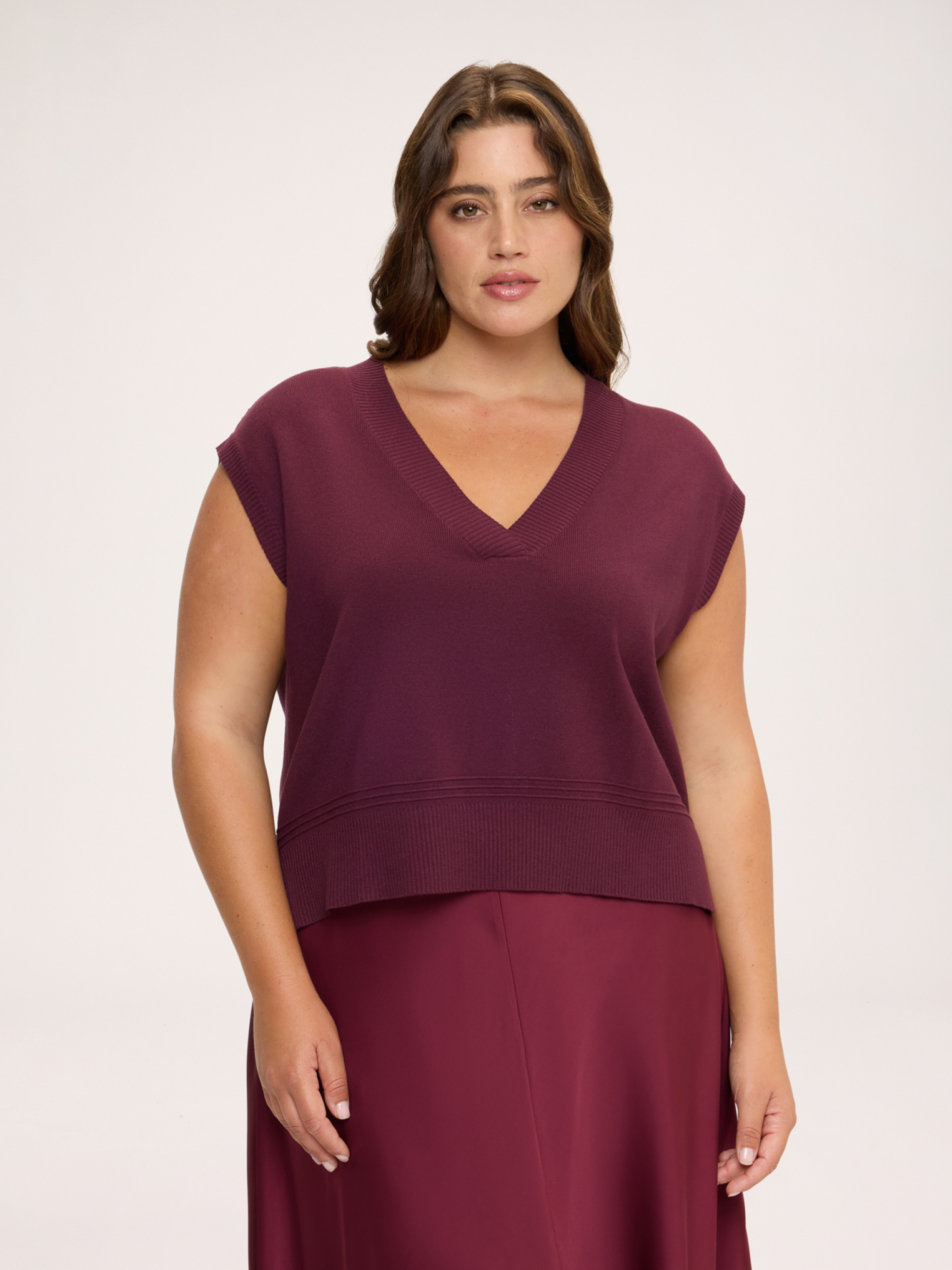 Gilet à col en V, FIORELLA RUBINO