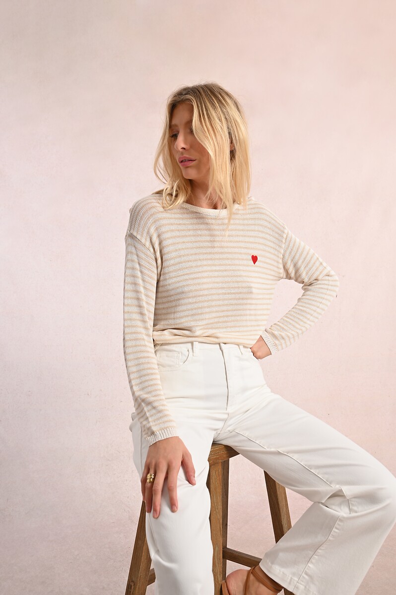 Navy Jumper with Wrapover Back, MOLLY BRACKEN
