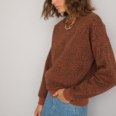 Sweatshirt mit Leopardenmuster LA REDOUTE COLLECTIONS