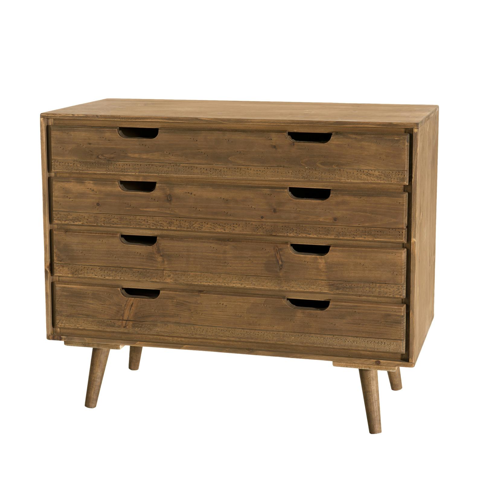 Commode en bois 4 tiroirs style scandinave LIMA, PIER IMPORT