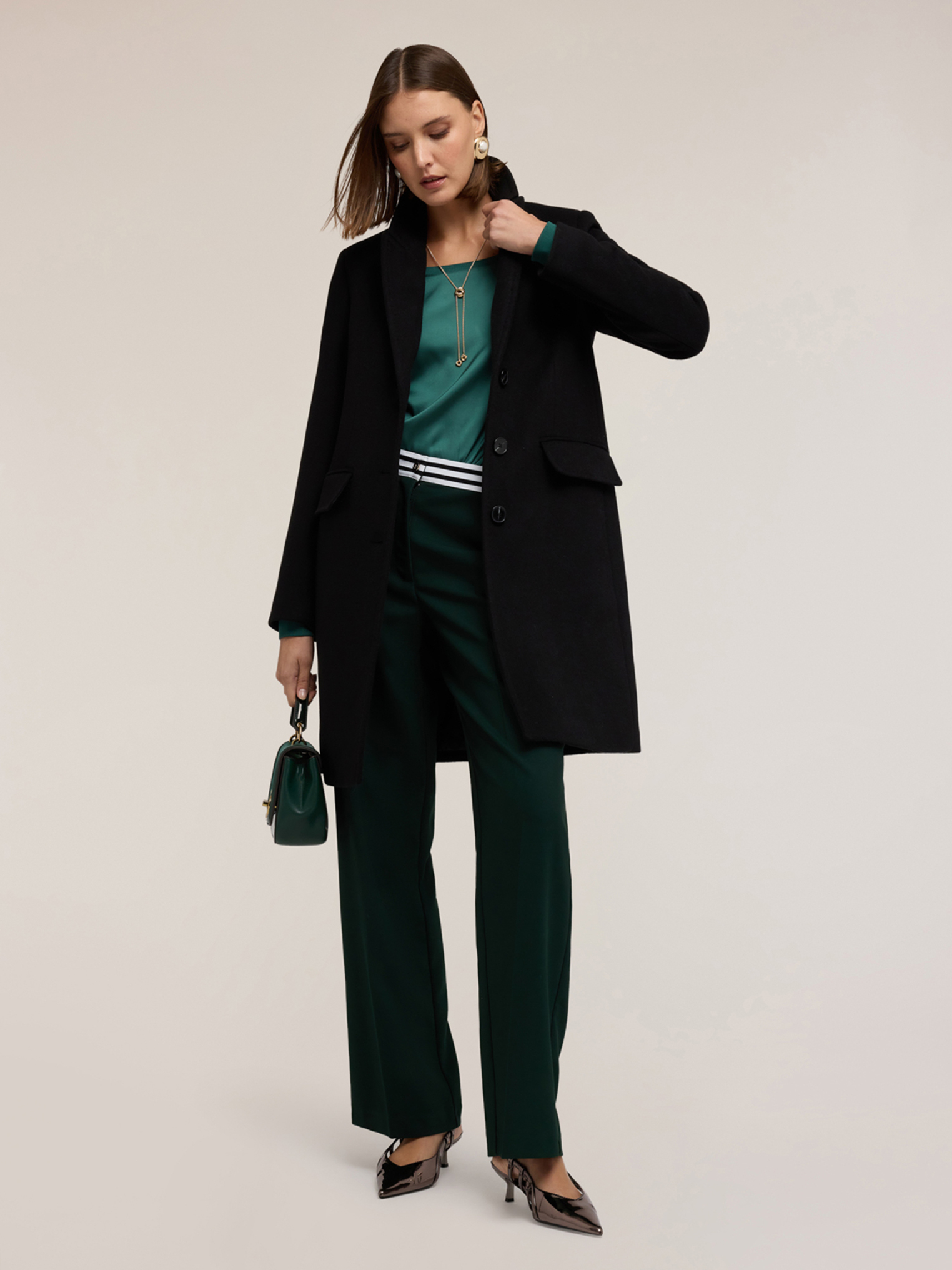 Manteau en mélange de laine tricoté, MOTIVI