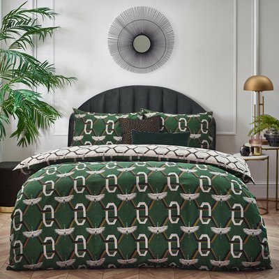 Geometric Art-Deco Cotton Blend Duvet Cover and Pillowcase Set SO'HOME