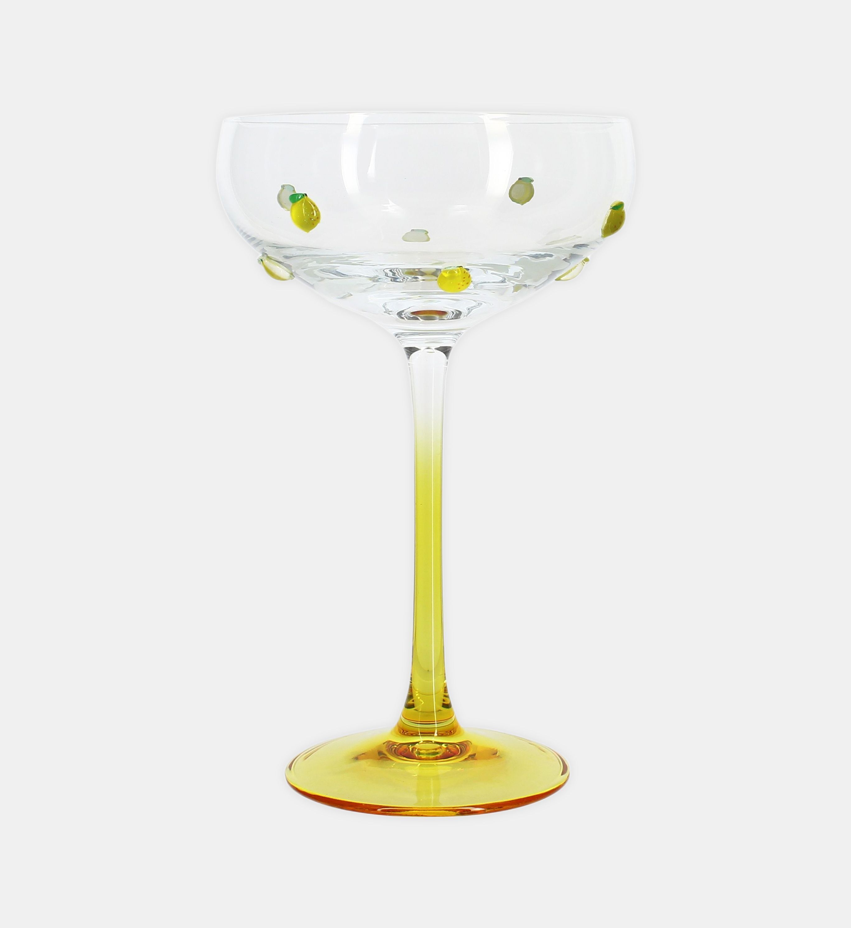 Lot de 4 coupes à champagne 27cl en verre, CITRON, NOVASTYL