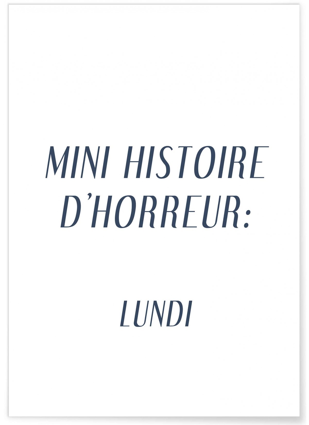 Affiche 'Histoire d'horreur', L'AFFICHERIE