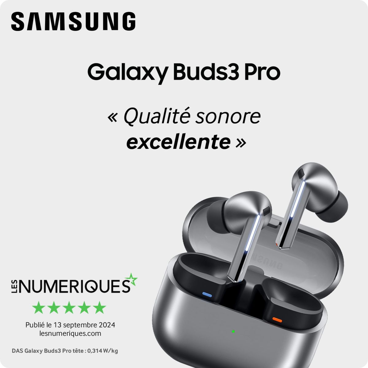 Ecouteurs galaxy buds 3 pro gris Samsung | La Redoute