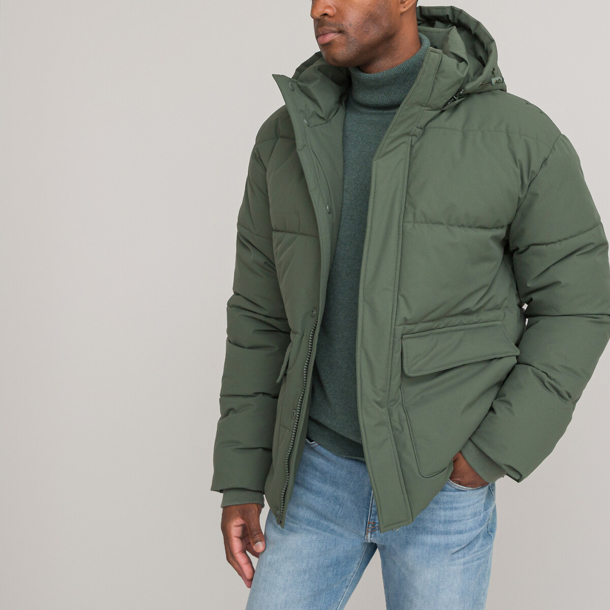 Parka with cheap detachable hood