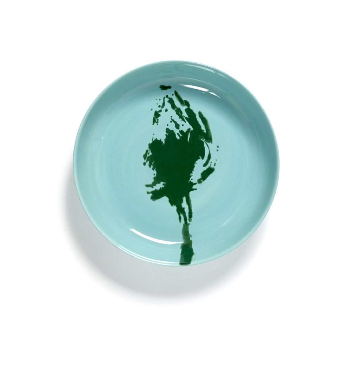 Assiette haute feast par ottolenghi artichaut grès bleu/vert ø22 cm, SERAX
