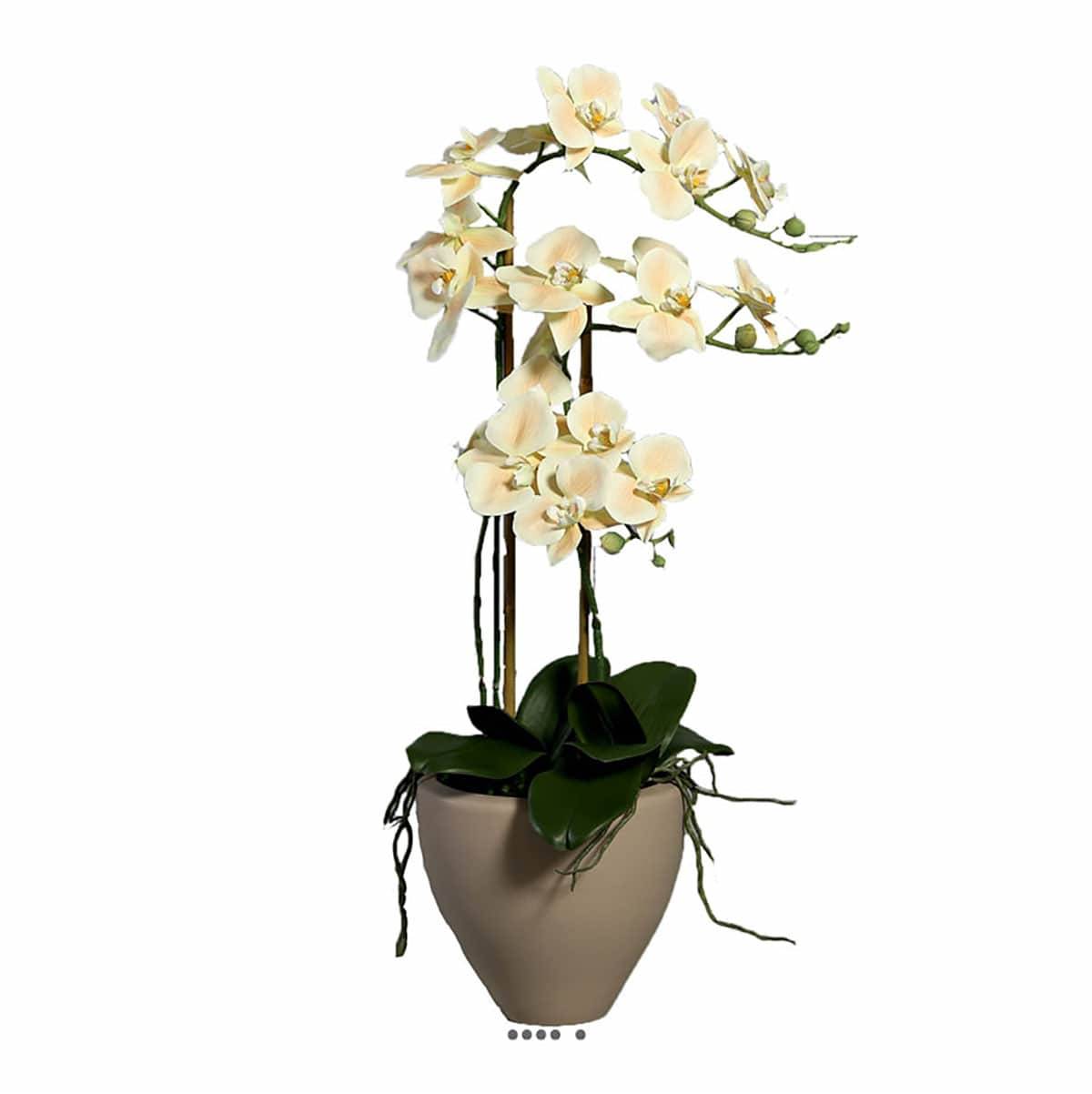 Superbe orchidée artificielle en pot, ARTIFICIELLES