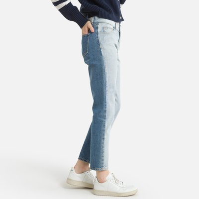 Boyfit jeans, hoge taille, dubbele verwassing ICODE