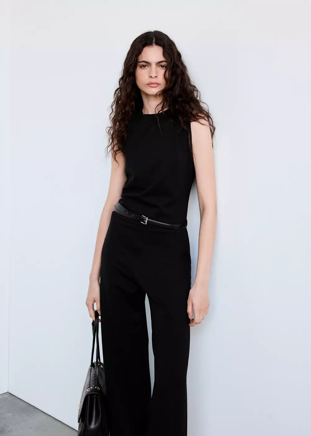 Combinaison ceinture détails froncés, MANGO
