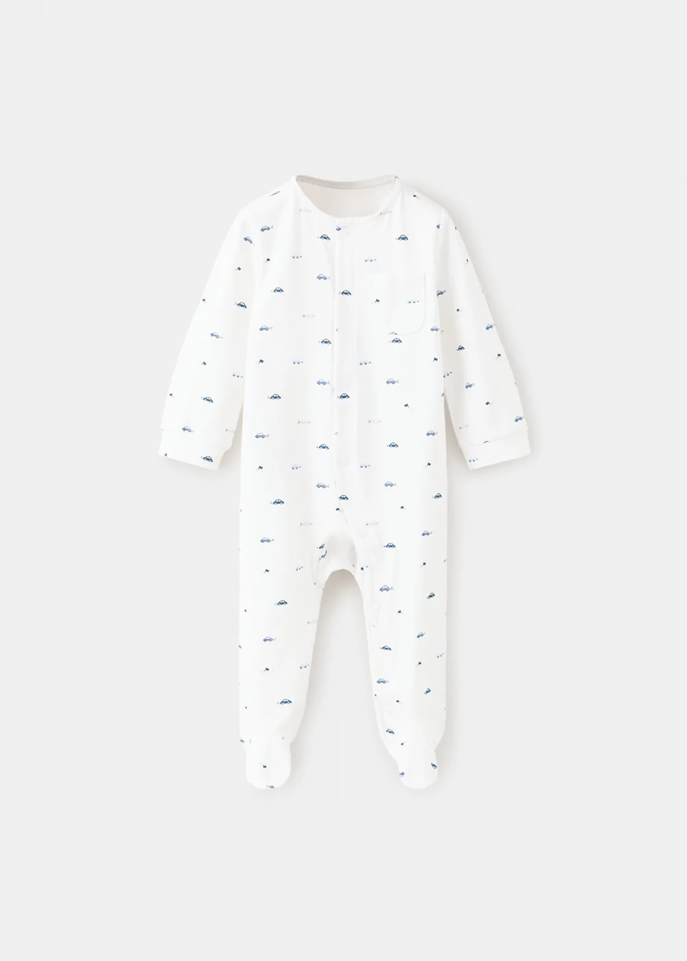 Pyjama une pièce à imprimé voitures, MANGO BABY