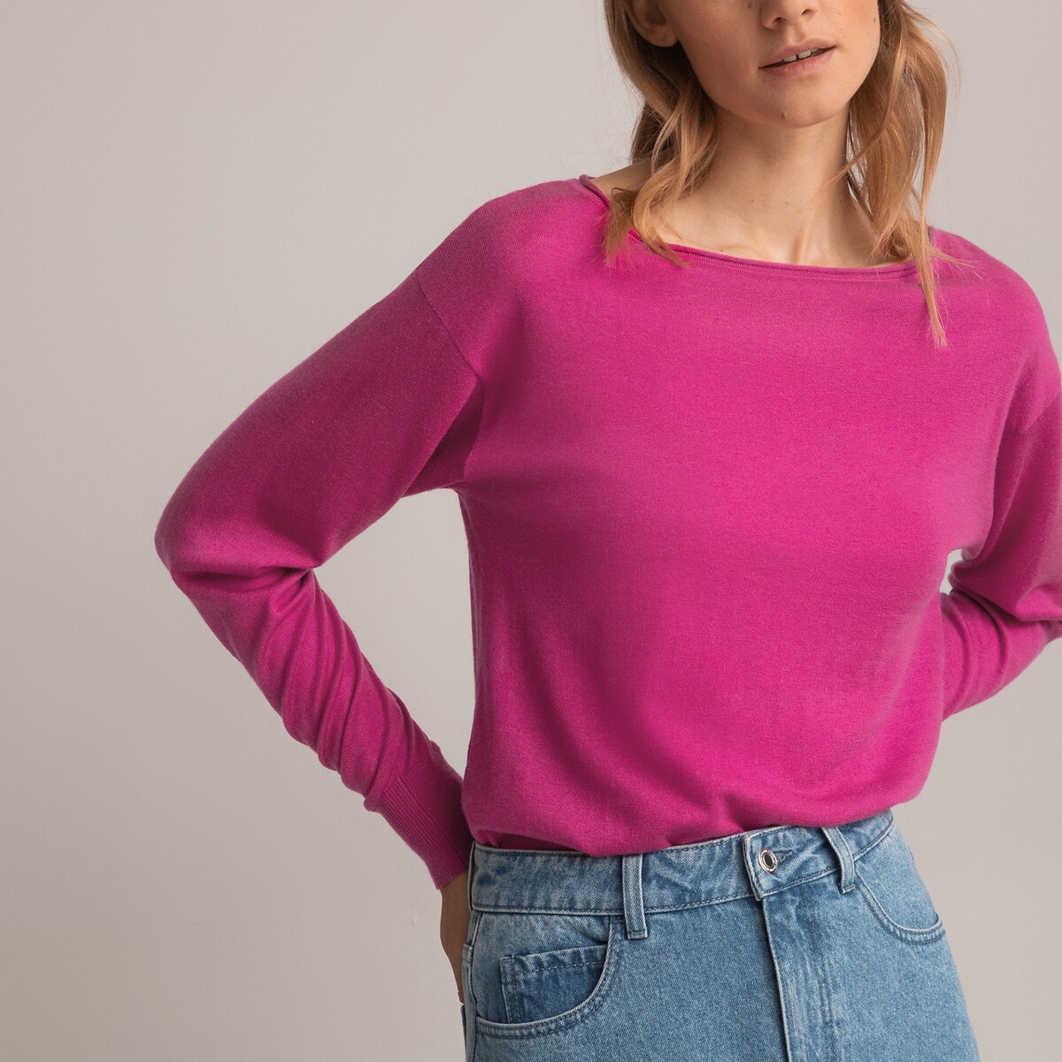 Pull store flamant rose