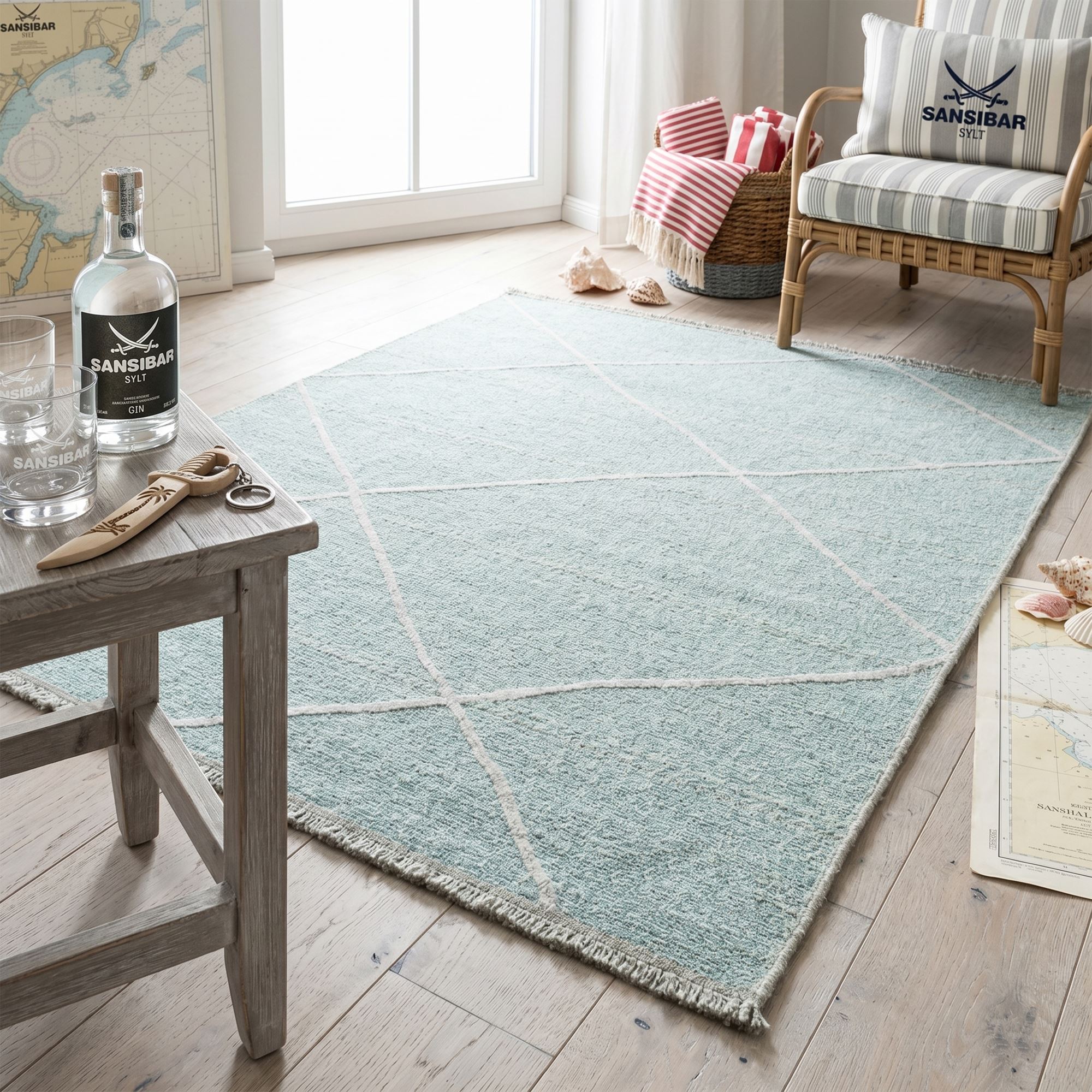 Tapis tissé en laine et viscose - BRADERUP, THEKO
