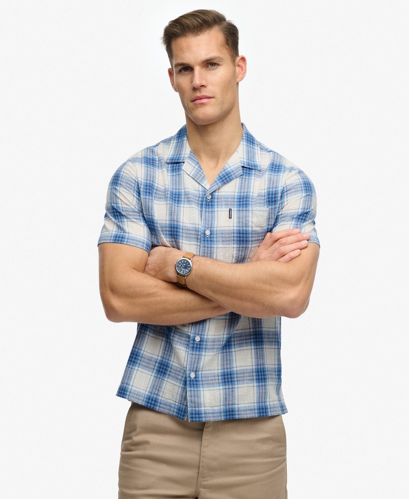 Chemise à carreaux Cabana manches courtes, SUPERDRY