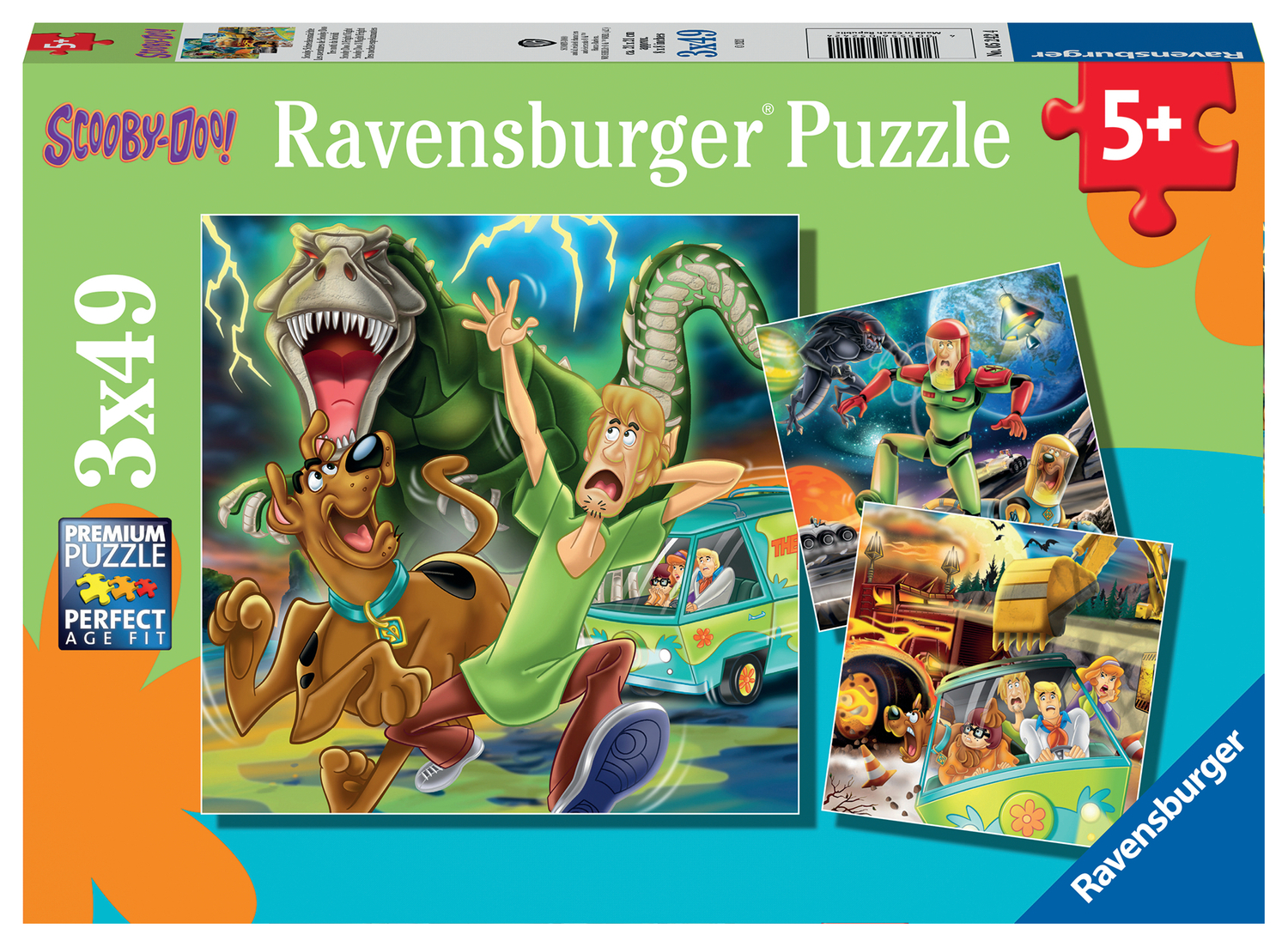 Puzzles 3x49 pièces - Les aventures de Scooby-Doo, RAVENSBURGER