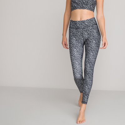 Gym Sports Leggings in Leopard Print with High Waist LA REDOUTE COLLECTIONS