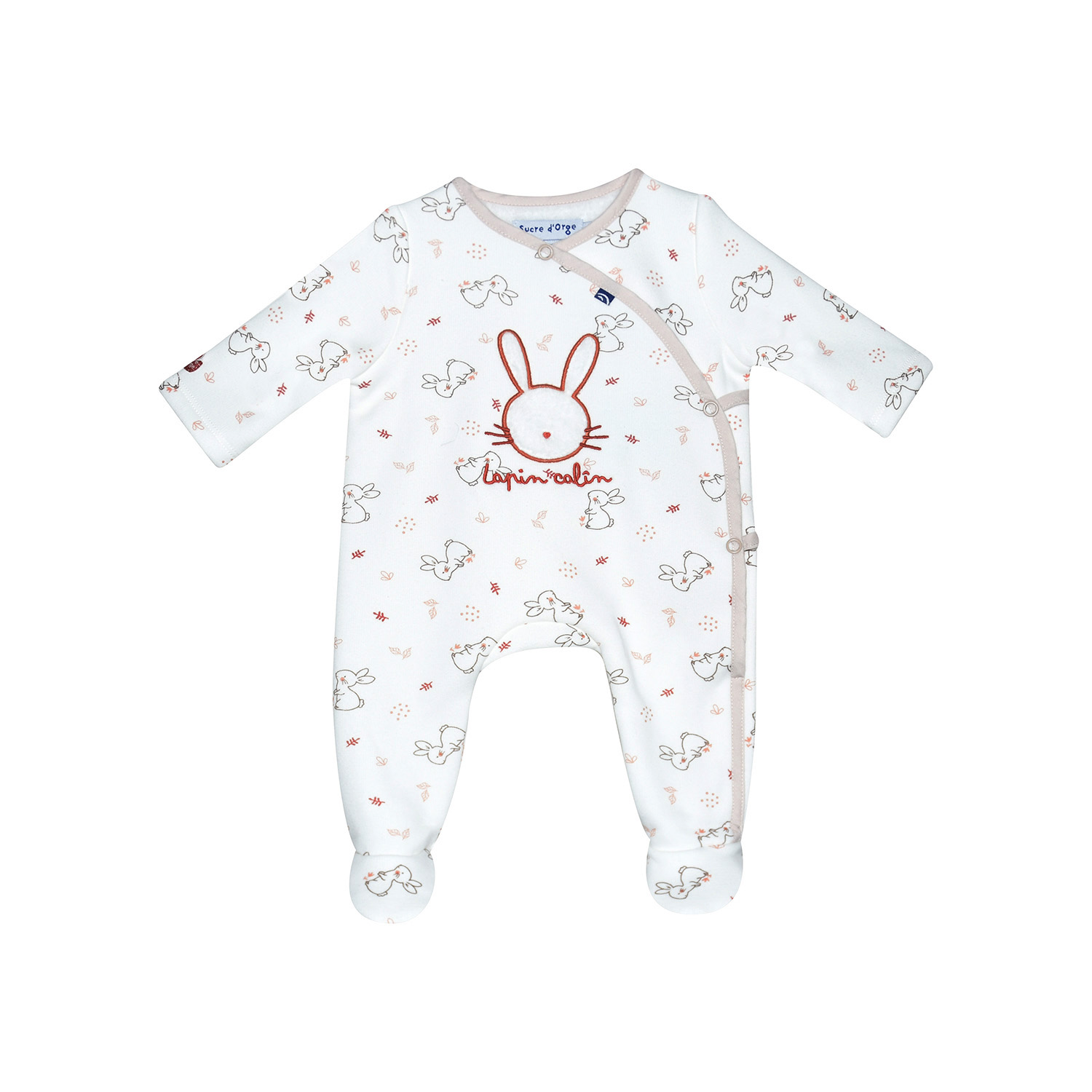 Dors bien loam molleton ouverture devant naissance, SUCRE D'ORGE