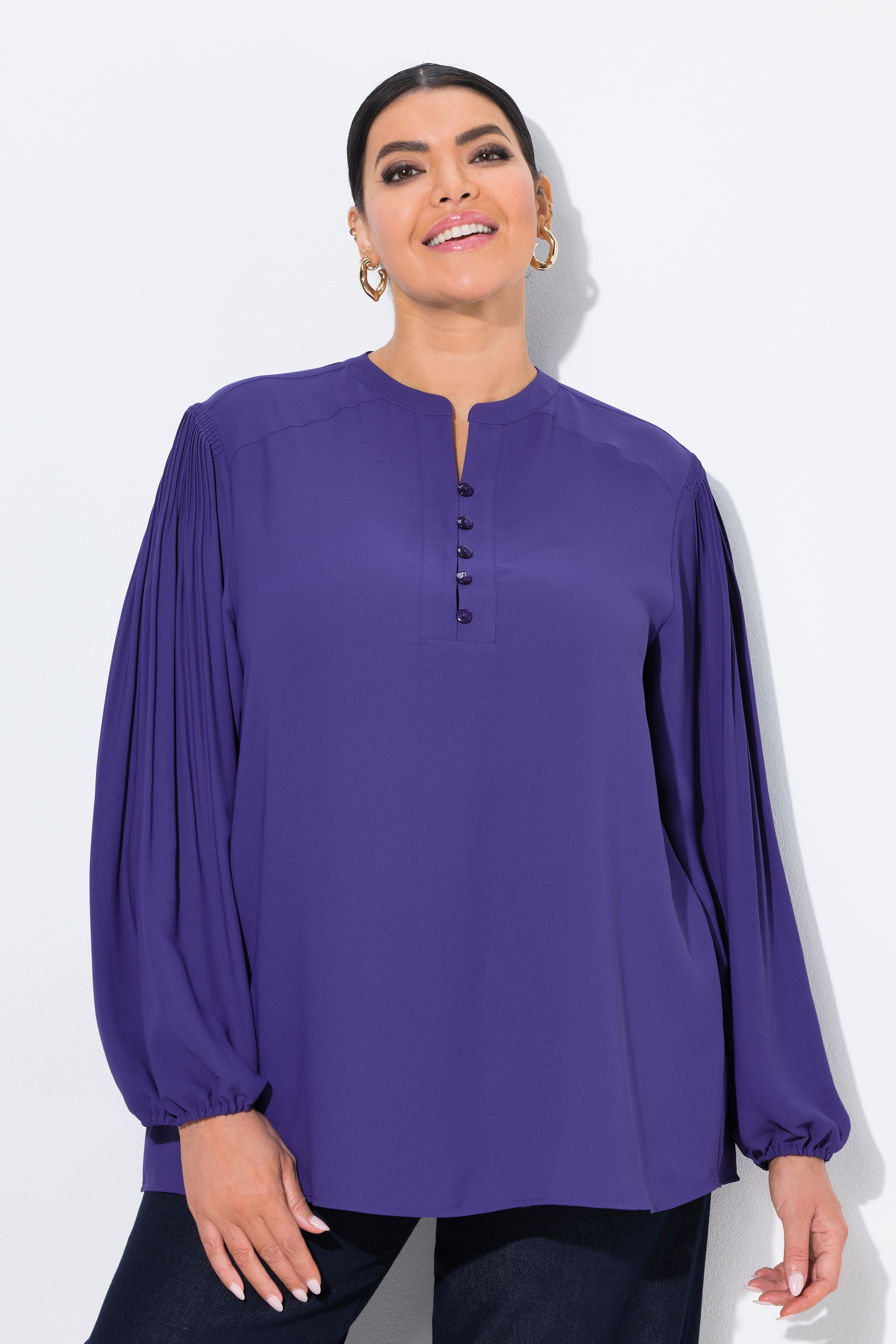 Blouse avec plis fantaisie, ULLA POPKEN