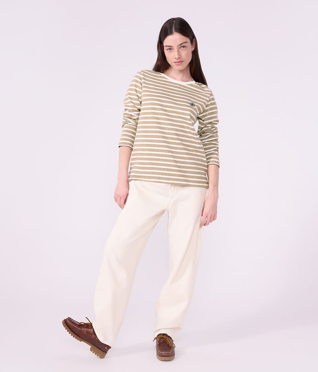 T-shirt rayé, manches longues, PETIT BATEAU