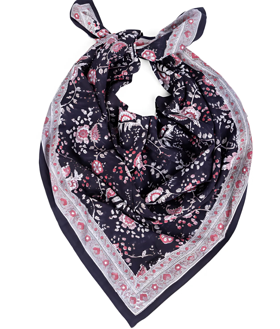 Grand Foulard en coton imprimé CAPRI, BINDI ATELIER