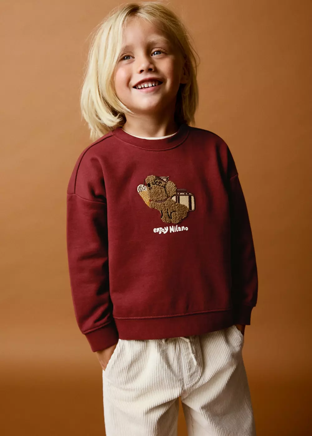 Sweat oversize inscription relief, MANGO BABY