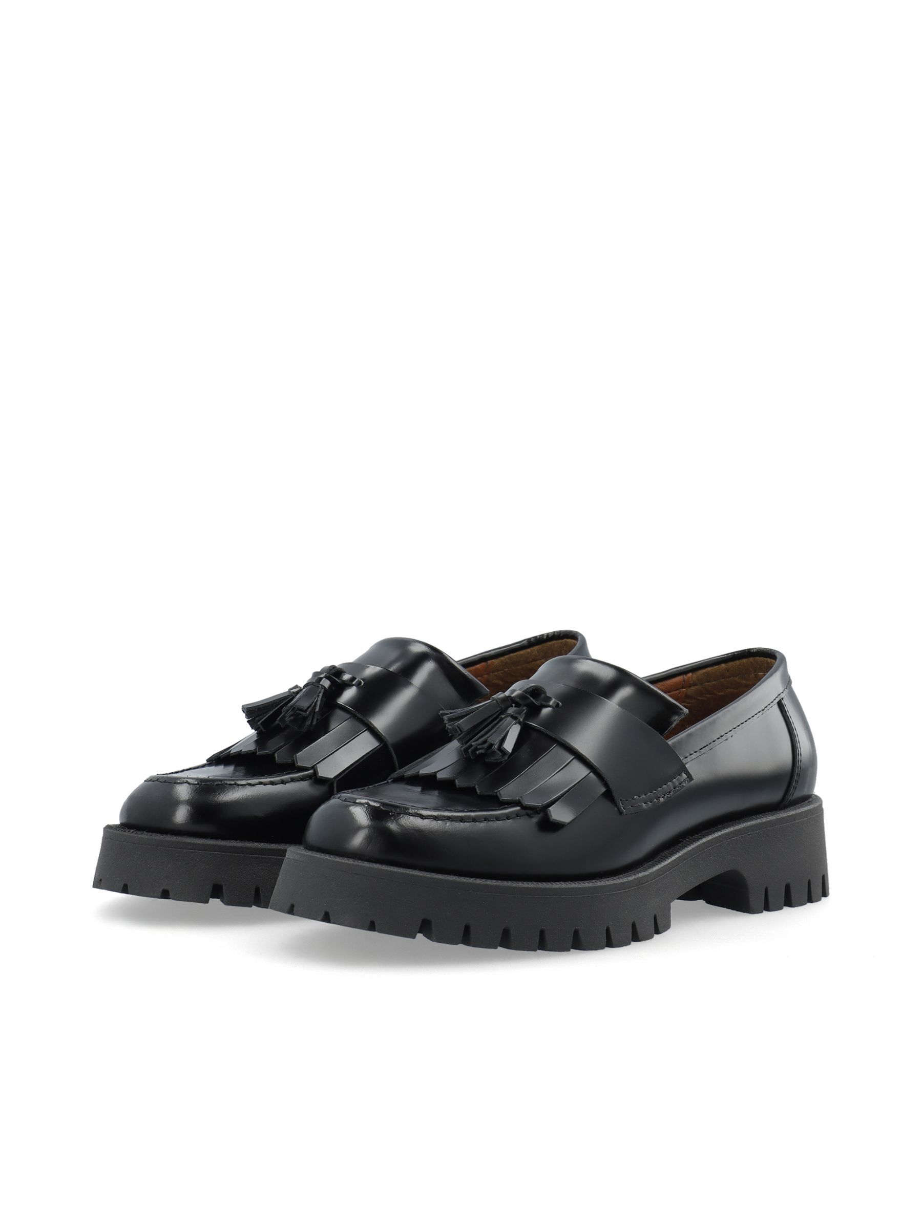 Mocassins En Cuir, BIANCO