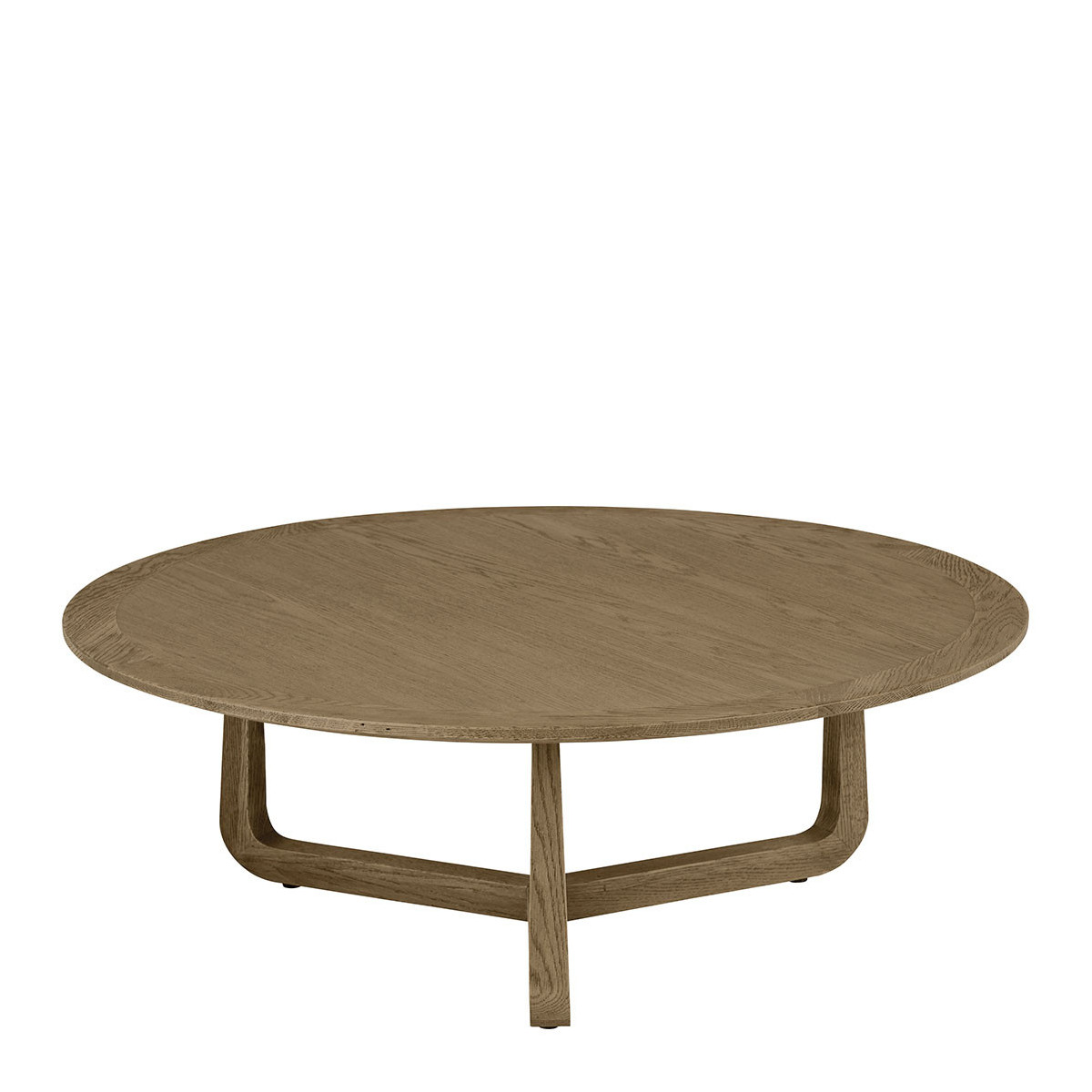 Table basse ronde chêne naturel, BLANC D’IVOIRE