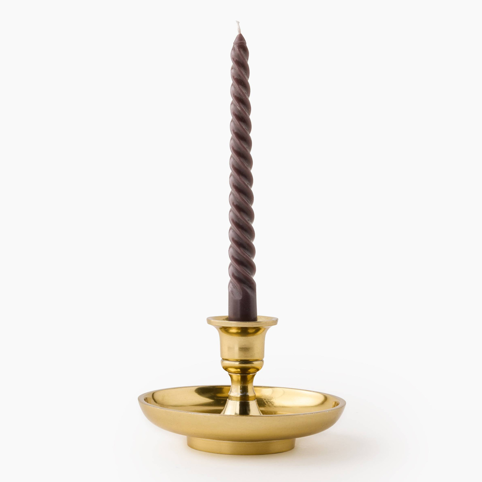 Lot de bougies twisté antique, D2,15xH20cm en cire, MONOPRIX