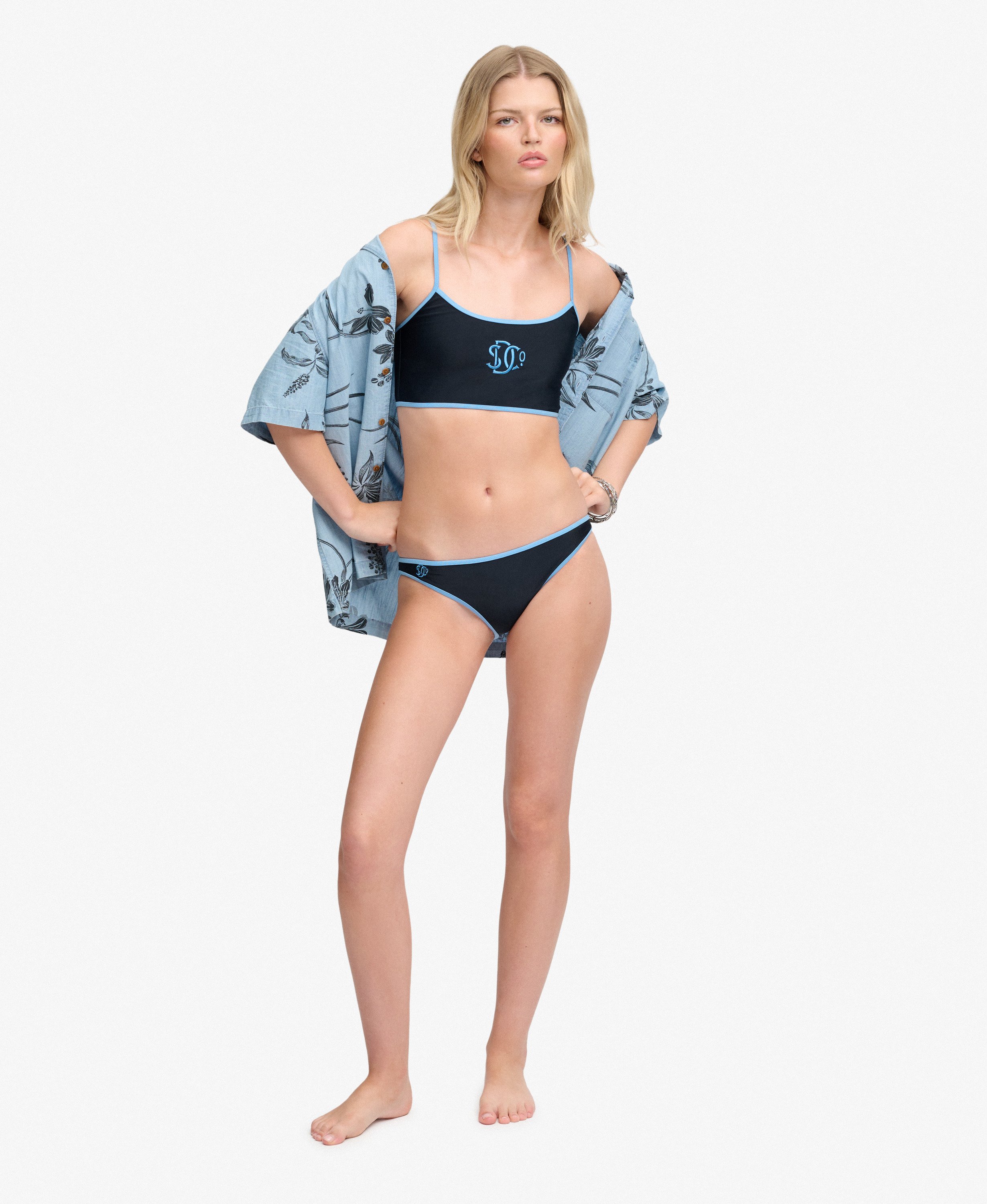 Bas de bikini classique à contraste, SUPERDRY