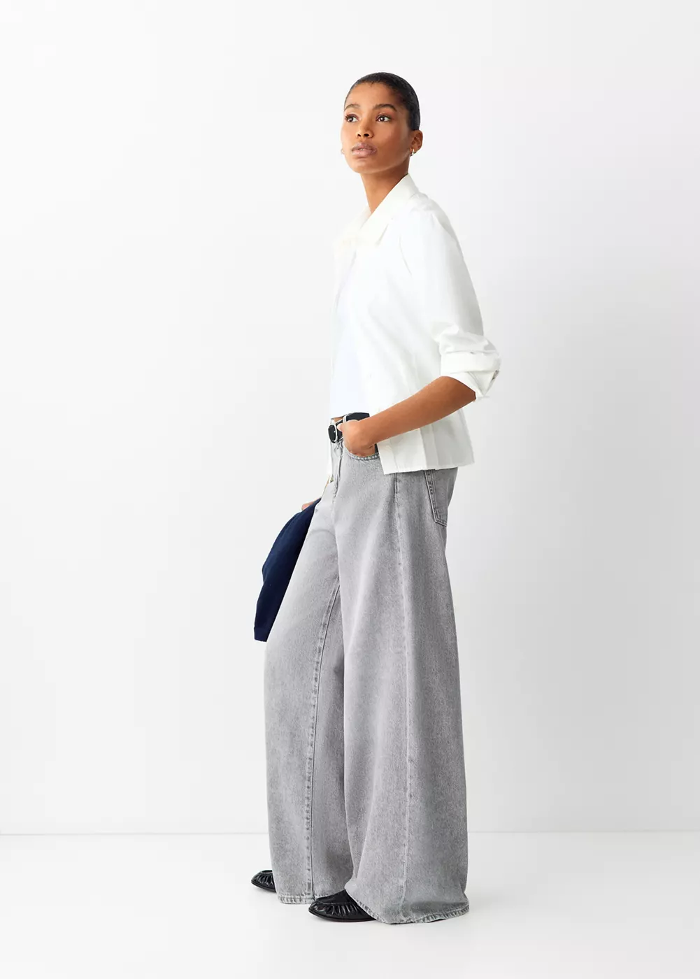 Jean high waist wide leg, MANGO TEEN